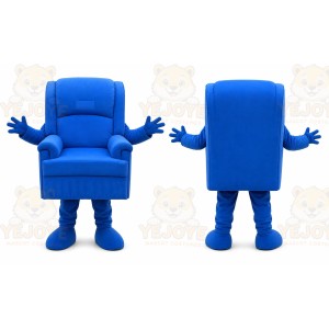 Blue Armchair Mascot Costume