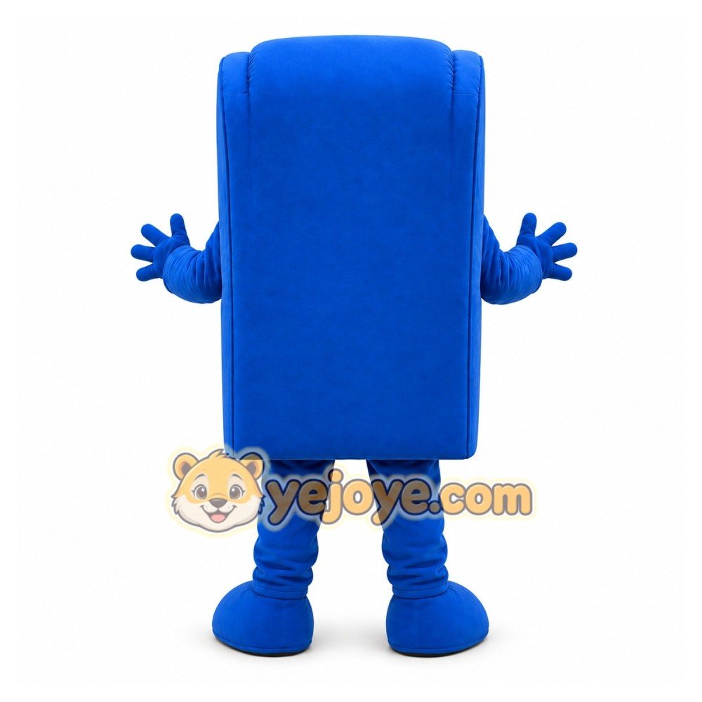 Blue Armchair Mascot Costume Blue Armchair Mascot Costume