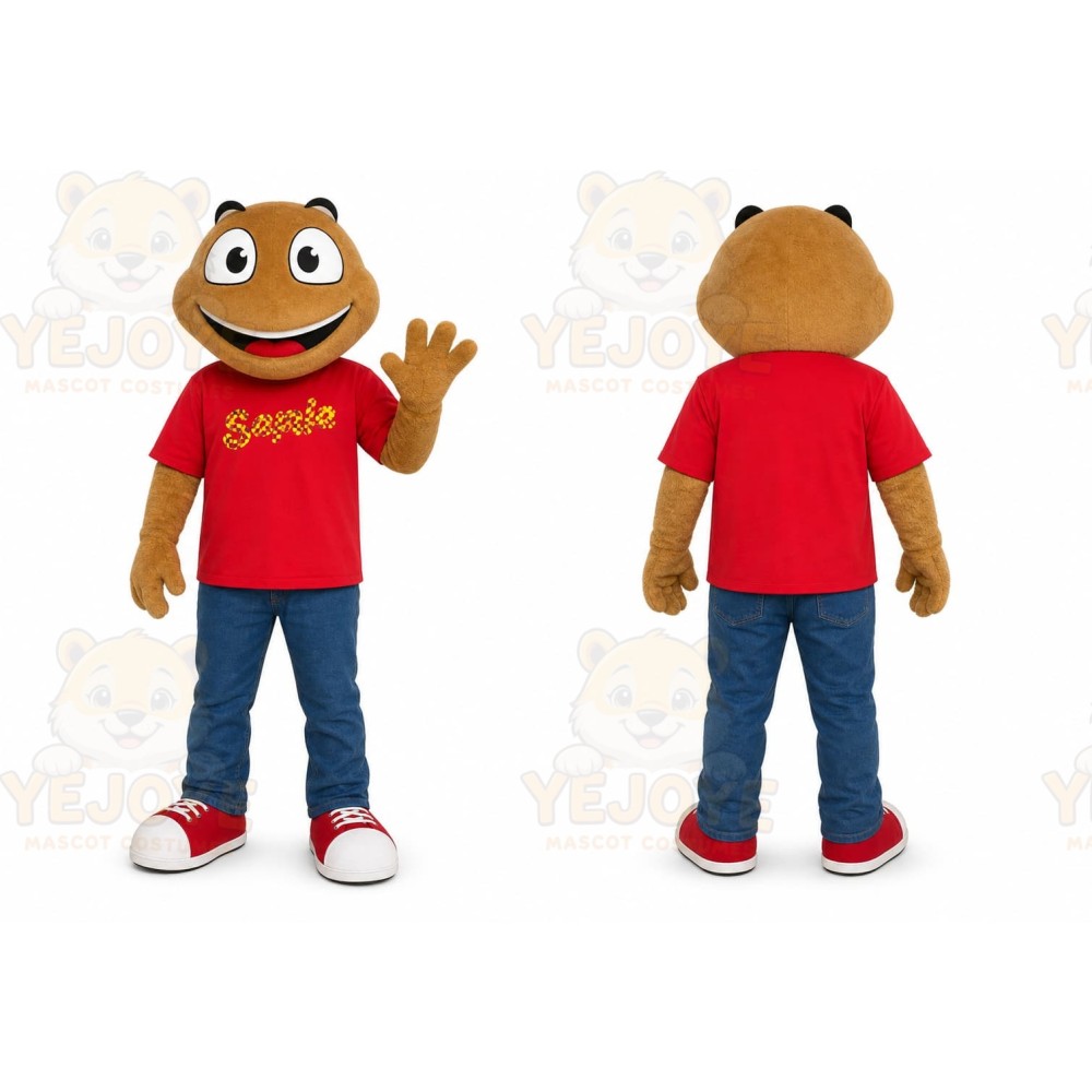Brown Frog Mascot Costume