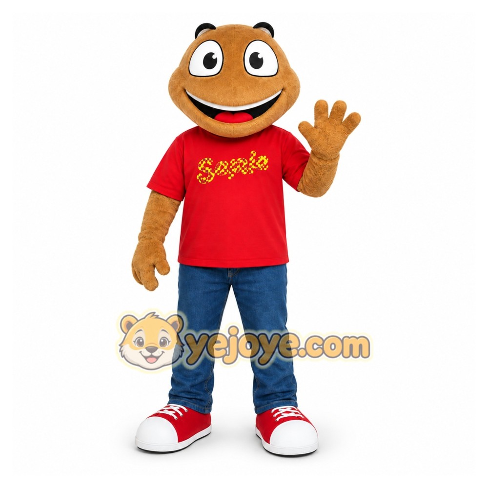 Brown Frog Mascot Costume Brown Frog Mascot Costume
