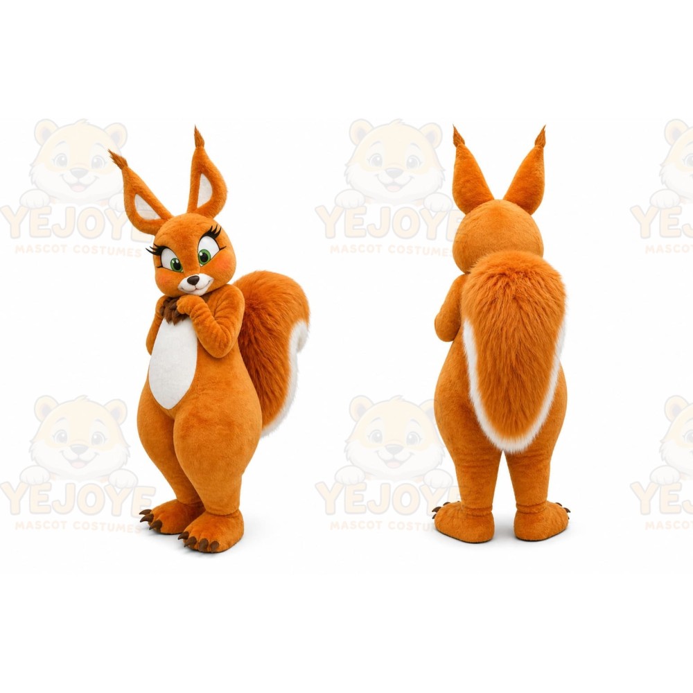 Orange Squirrel Mascot Costume