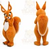 Orange Squirrel Mascot Costume