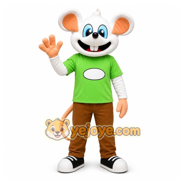 Green Shirt Mouse Mascot Costume