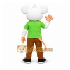 Green Shirt Mouse Mascot Costume Green Shirt Mouse Mascot Costume