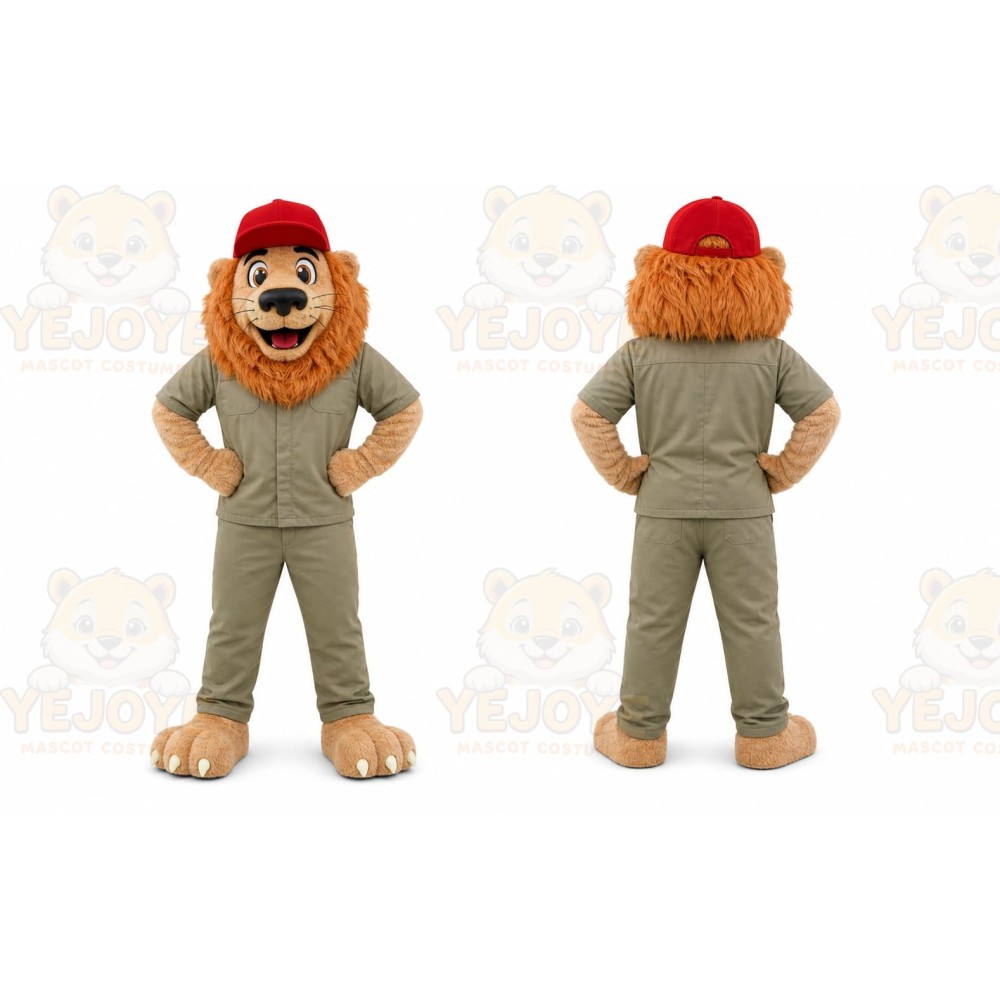 Worker Lion Mascot Costume