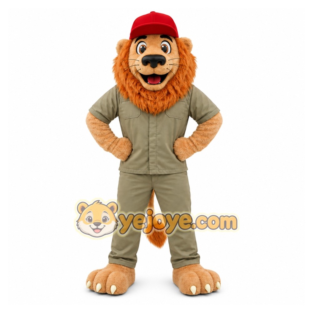 Worker Lion Mascot Costume