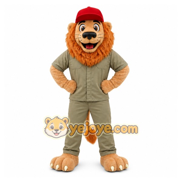 Worker Lion Mascot Costume