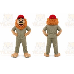 Worker Lion Mascot Costume