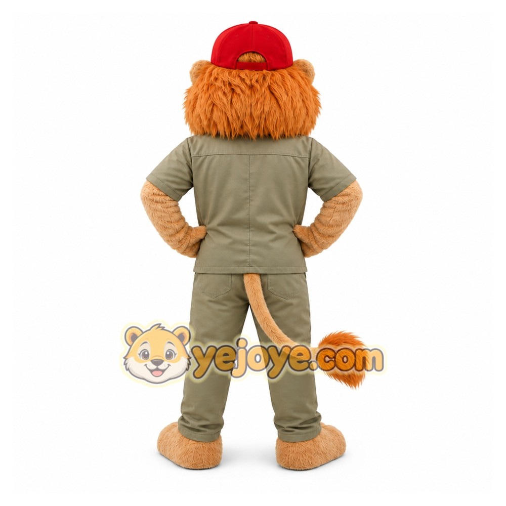 Worker Lion Mascot Costume