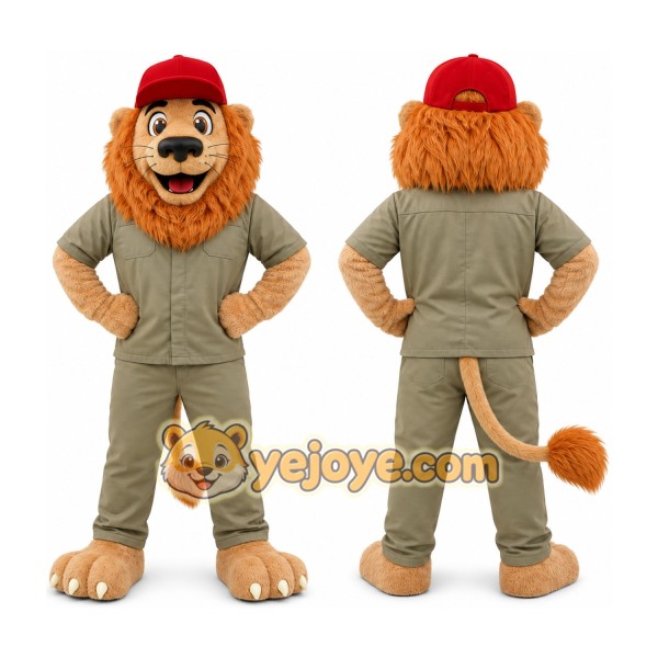 Worker Lion Mascot Costume
