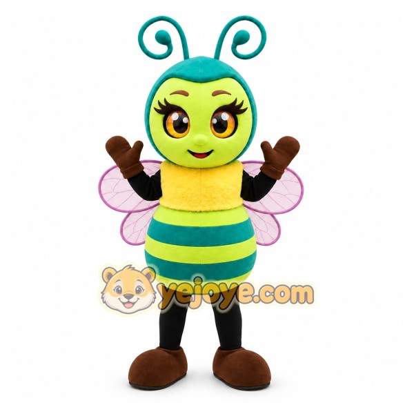 Green Bee Mascot Costume Green Bee Mascot Costume
