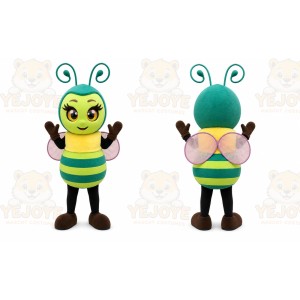 Green Bee Mascot Costume