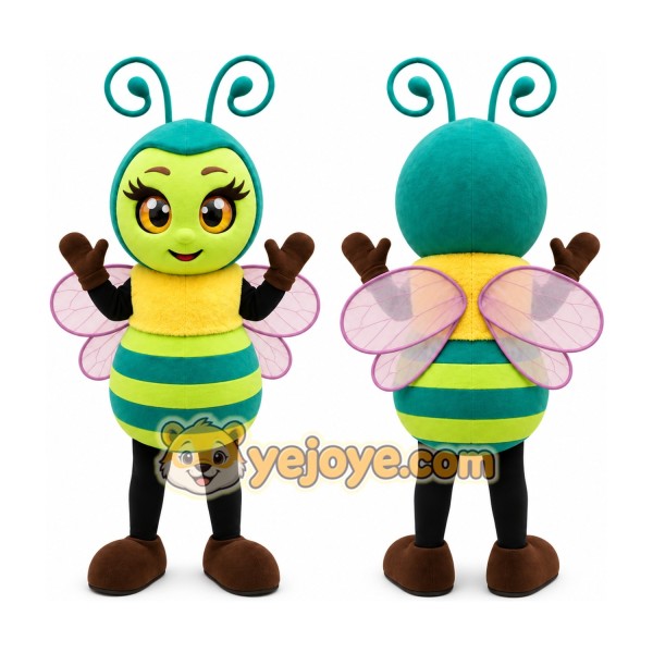 Green Bee Mascot Costume