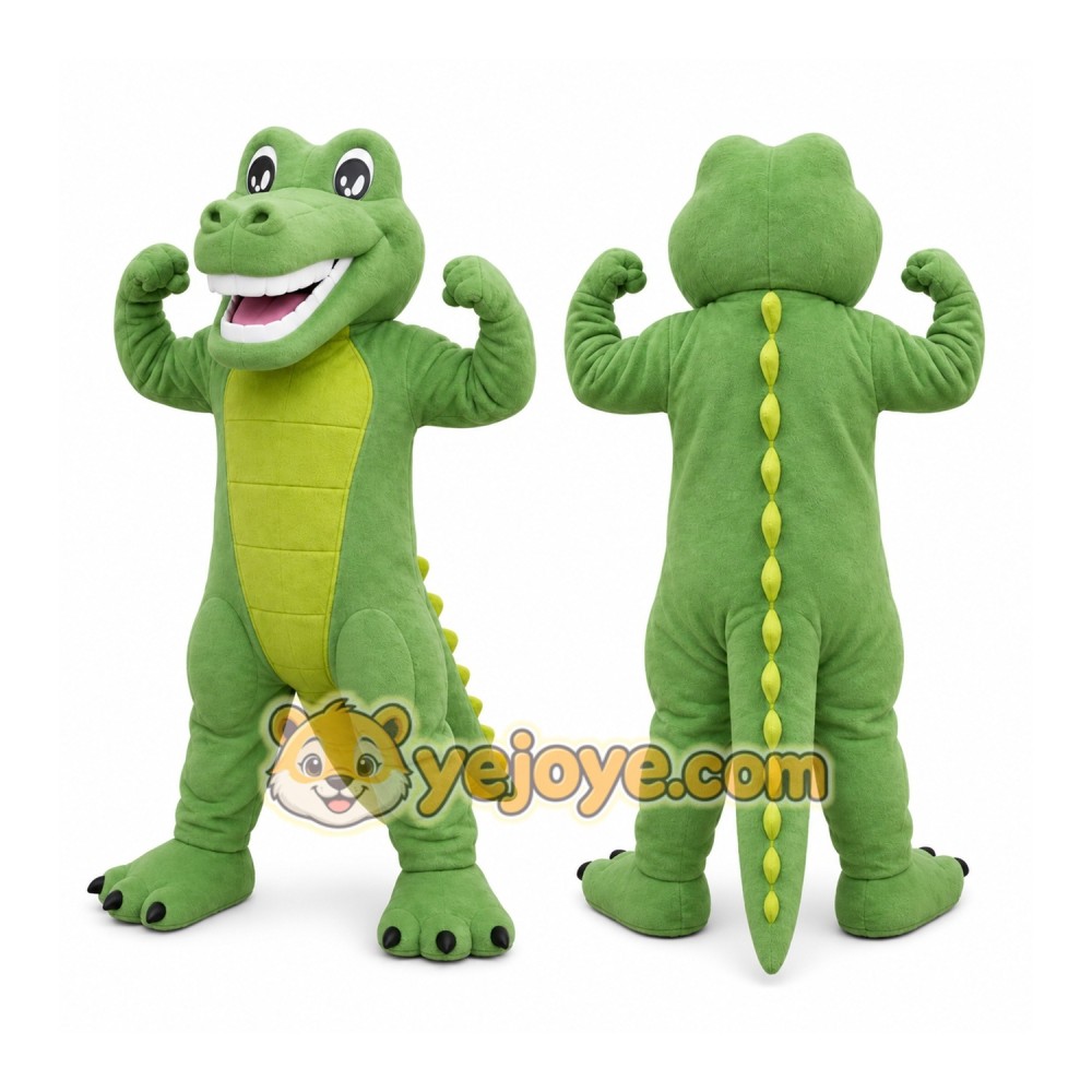 Green Alligator Mascot Costume Green Alligator Mascot Costume