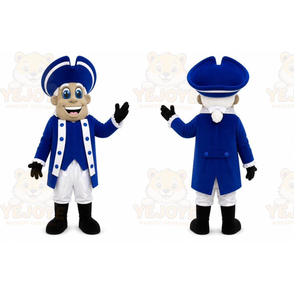 Blue Soldier Mascot Costume