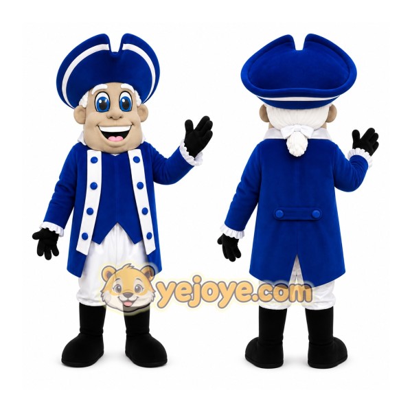 Blue Soldier Mascot Costume