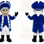 Blue Soldier Mascot Costume