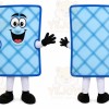 Blue Mattress Mascot Costume