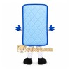 Blue Mattress Mascot Costume Blue Mattress Mascot Costume