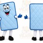 Blue Mattress Mascot Costume