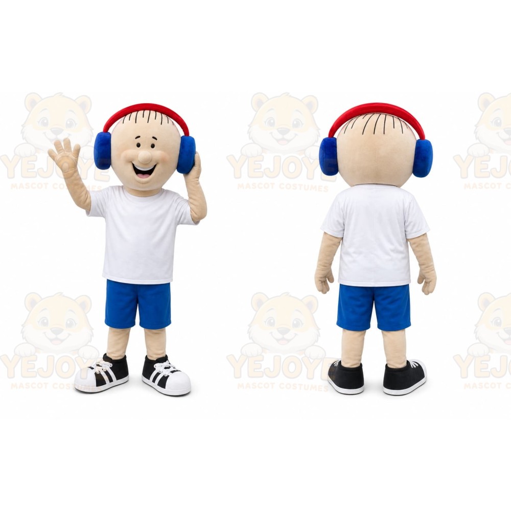 Headphone Boy Mascot Costume