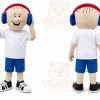 Headphone Boy Mascot Costume