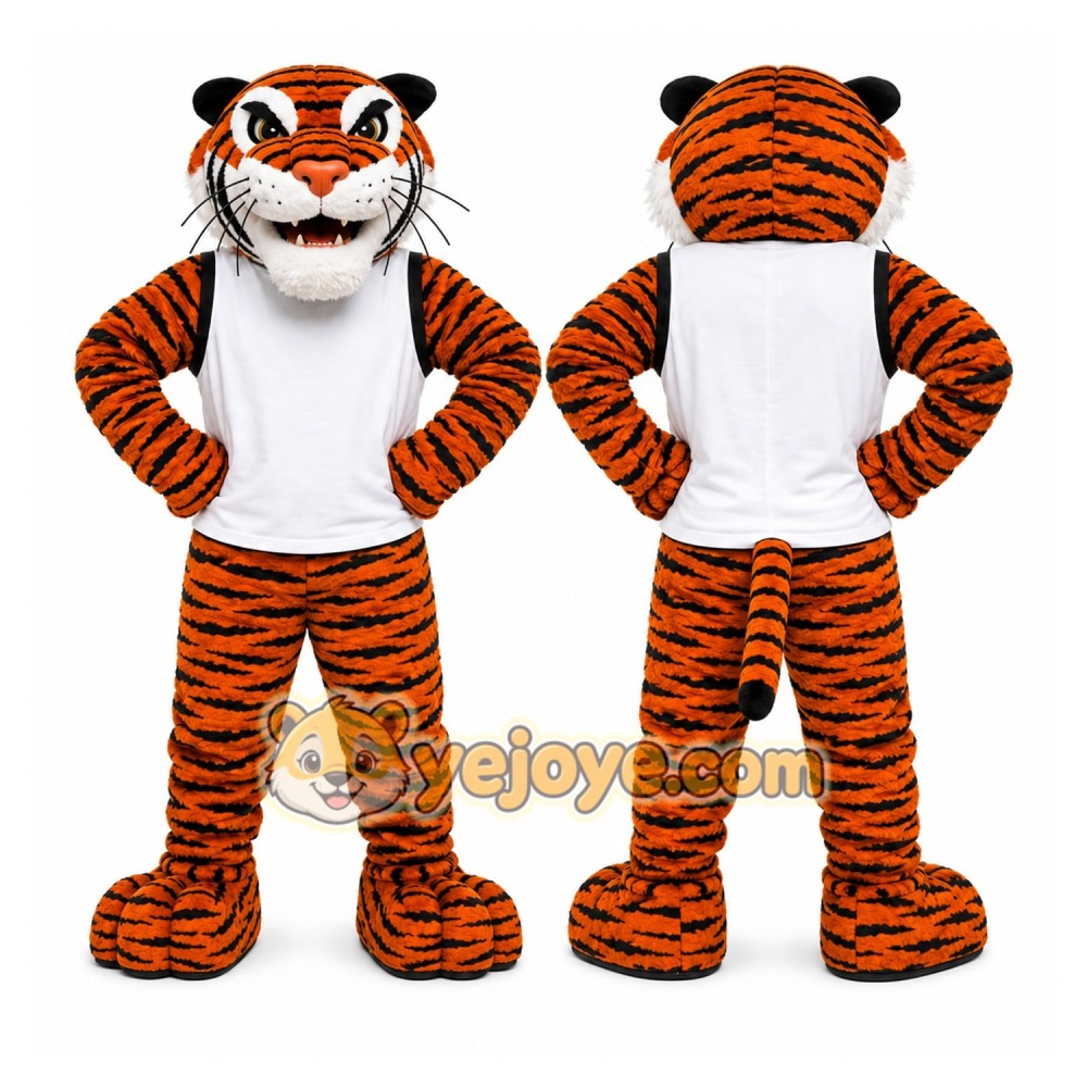 Orange Tiger Mascot Costume Orange Tiger Mascot Costume