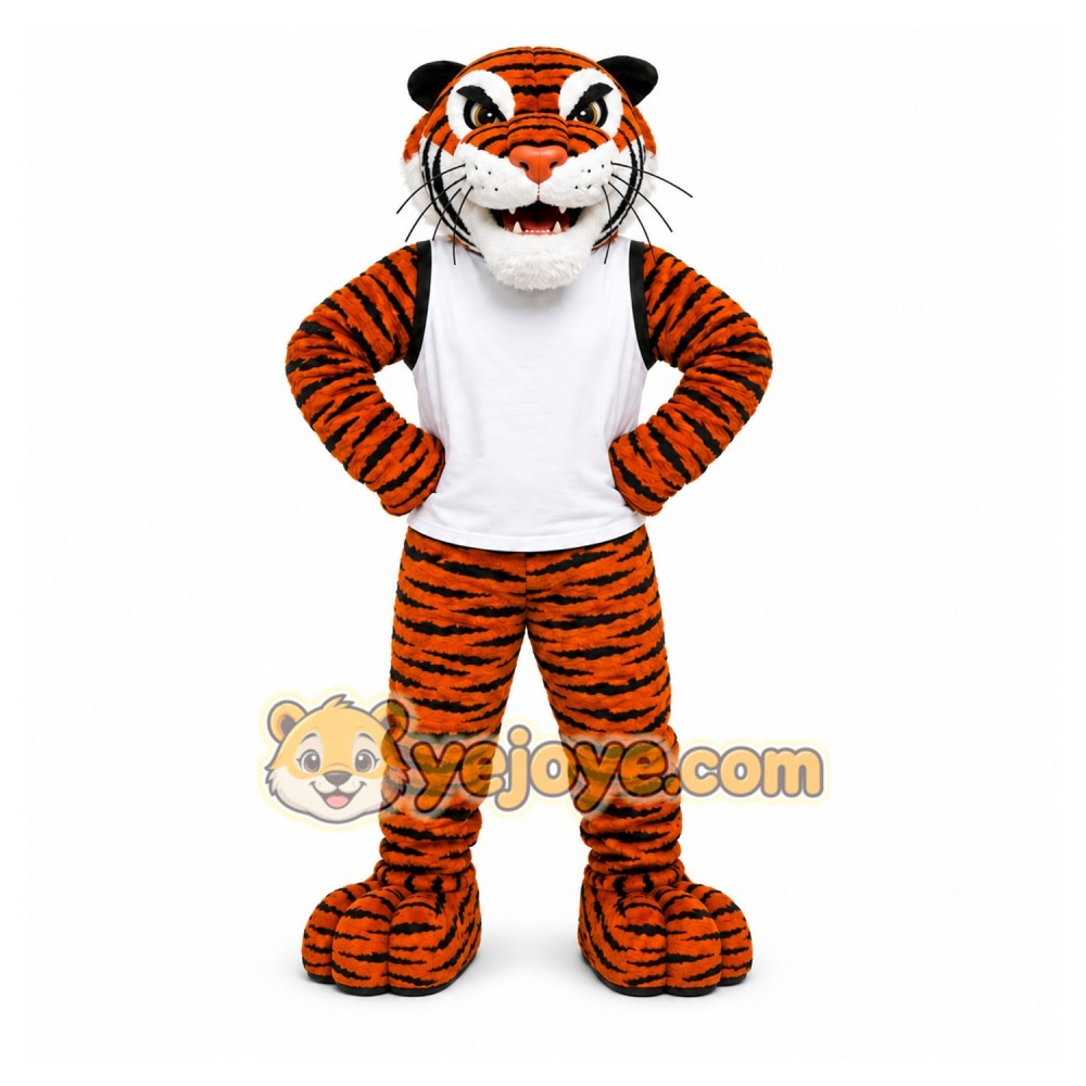 Orange Tiger Mascot Costume Orange Tiger Mascot Costume