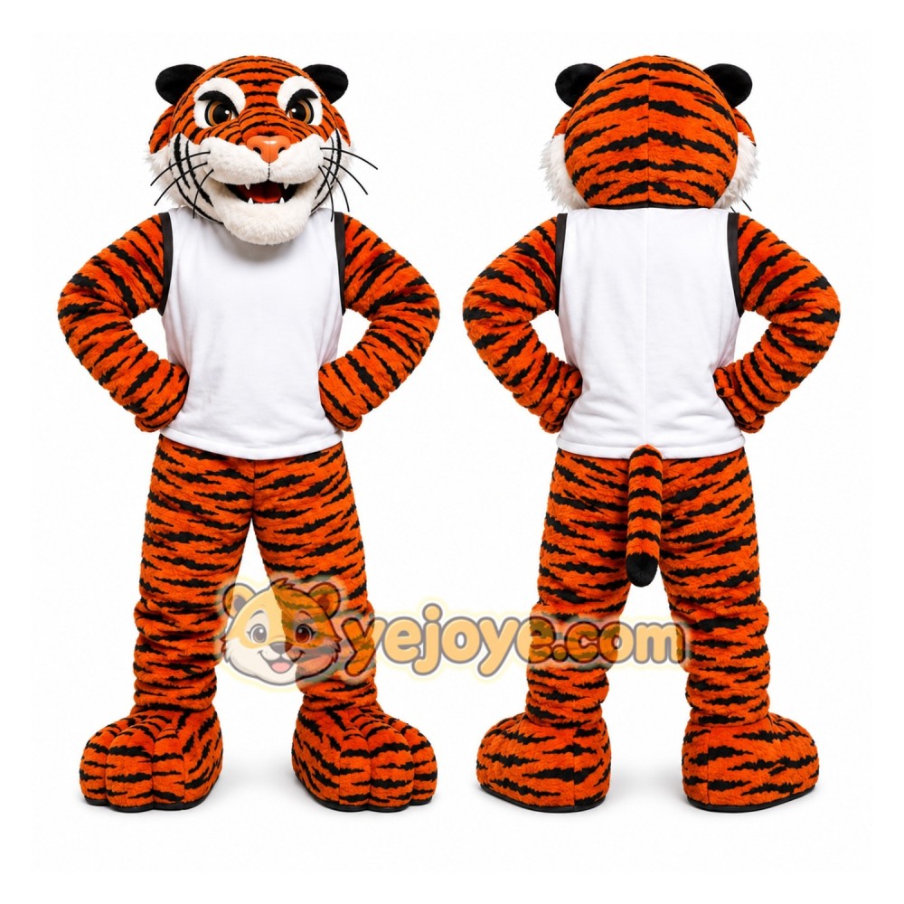 Orange Tiger Mascot Costume Orange Tiger Mascot Costume