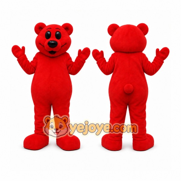 Red Bear Mascot Costume