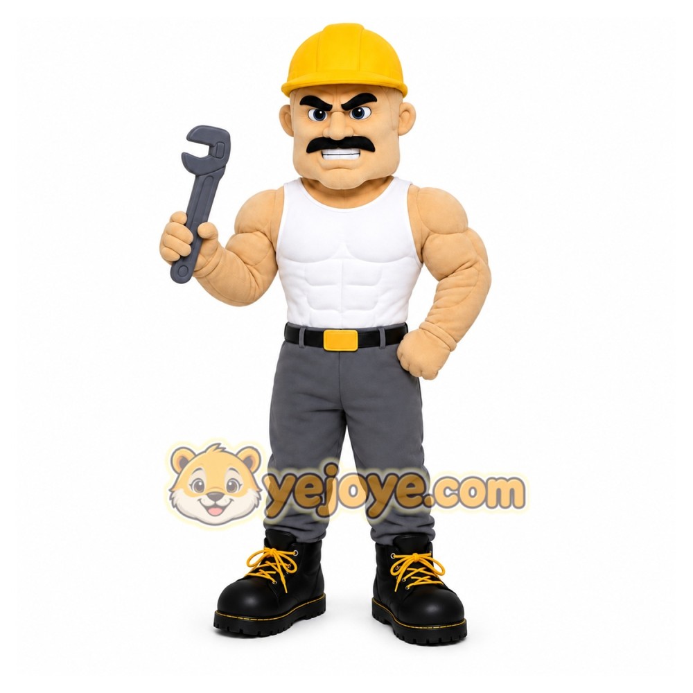 Construction Worker Mascot Costume