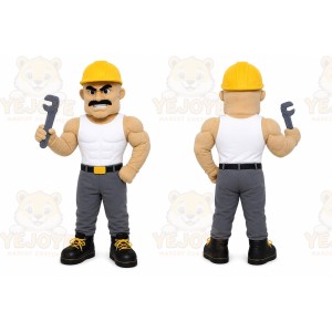 Construction Worker Mascot Costume