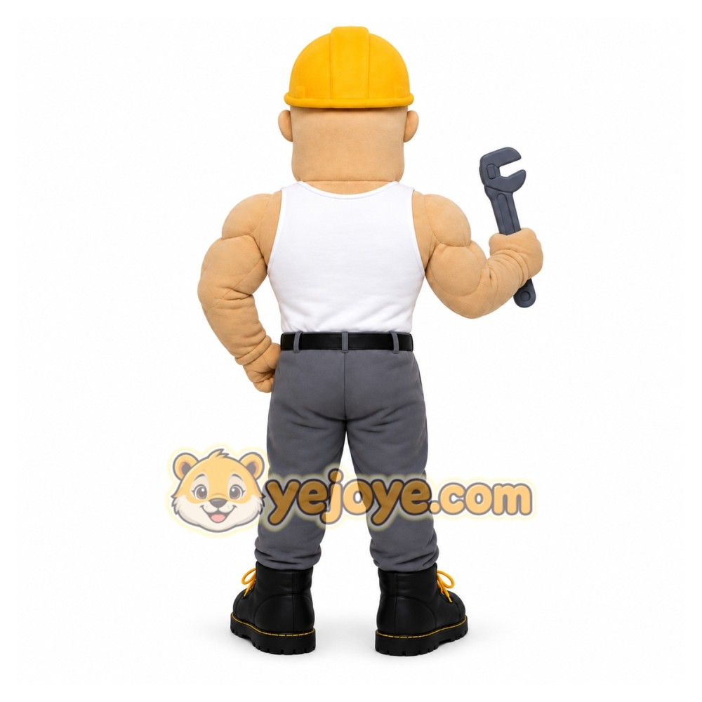 Construction Worker Mascot Costume