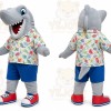 Gray Shark Mascot Costume
