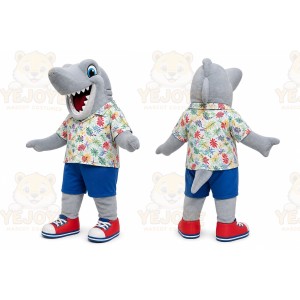 Gray Shark Mascot Costume