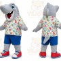 Gray Shark Mascot Costume