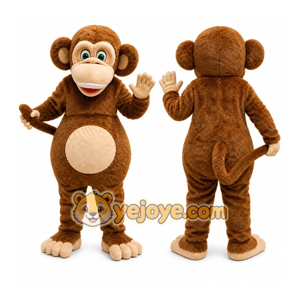 Brown Monkey Mascot Costume Brown Monkey Mascot Costume