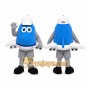 Blue Airplane Mascot Costume