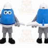 Blue Airplane Mascot Costume