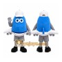 Blue Airplane Mascot Costume