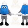 Blue Airplane Mascot Costume