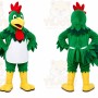 Green Rooster Mascot Costume