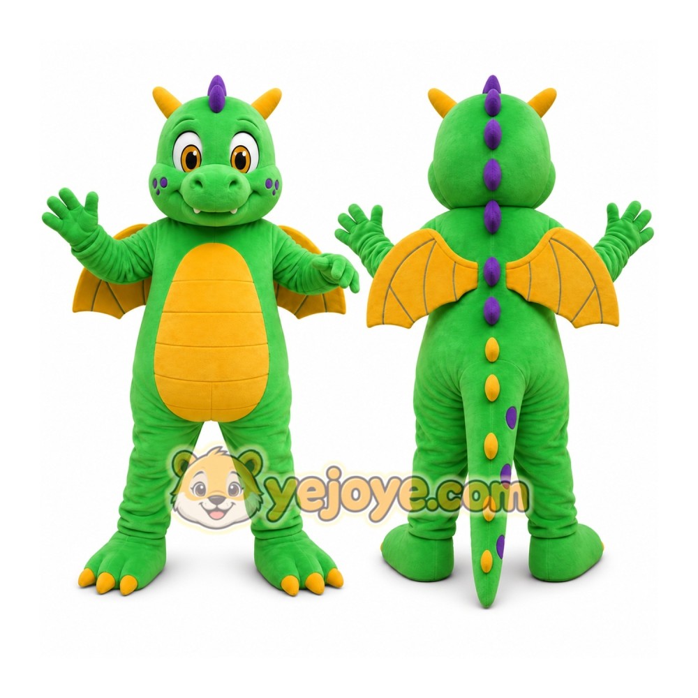 Green Dragon Mascot Costume