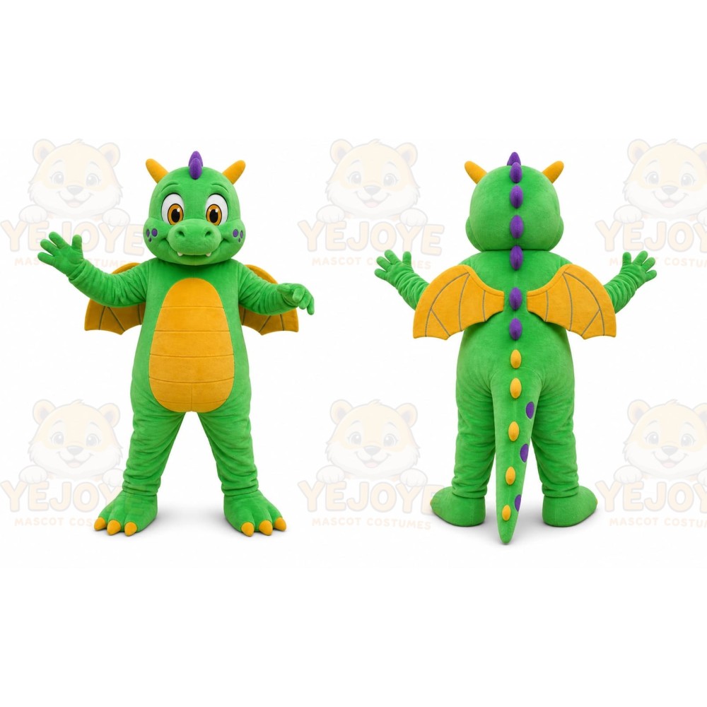 Green Dragon Mascot Costume