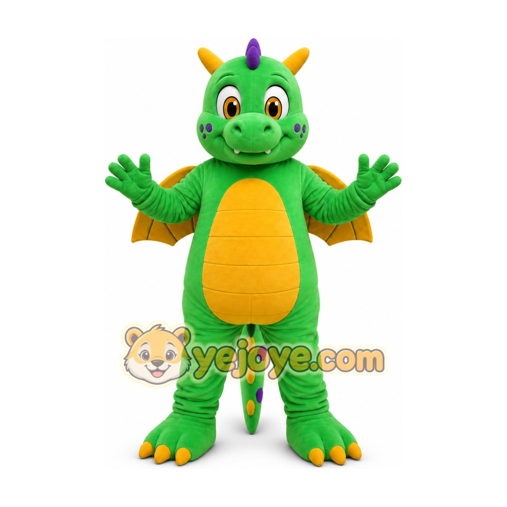 Green Dragon Mascot Costume