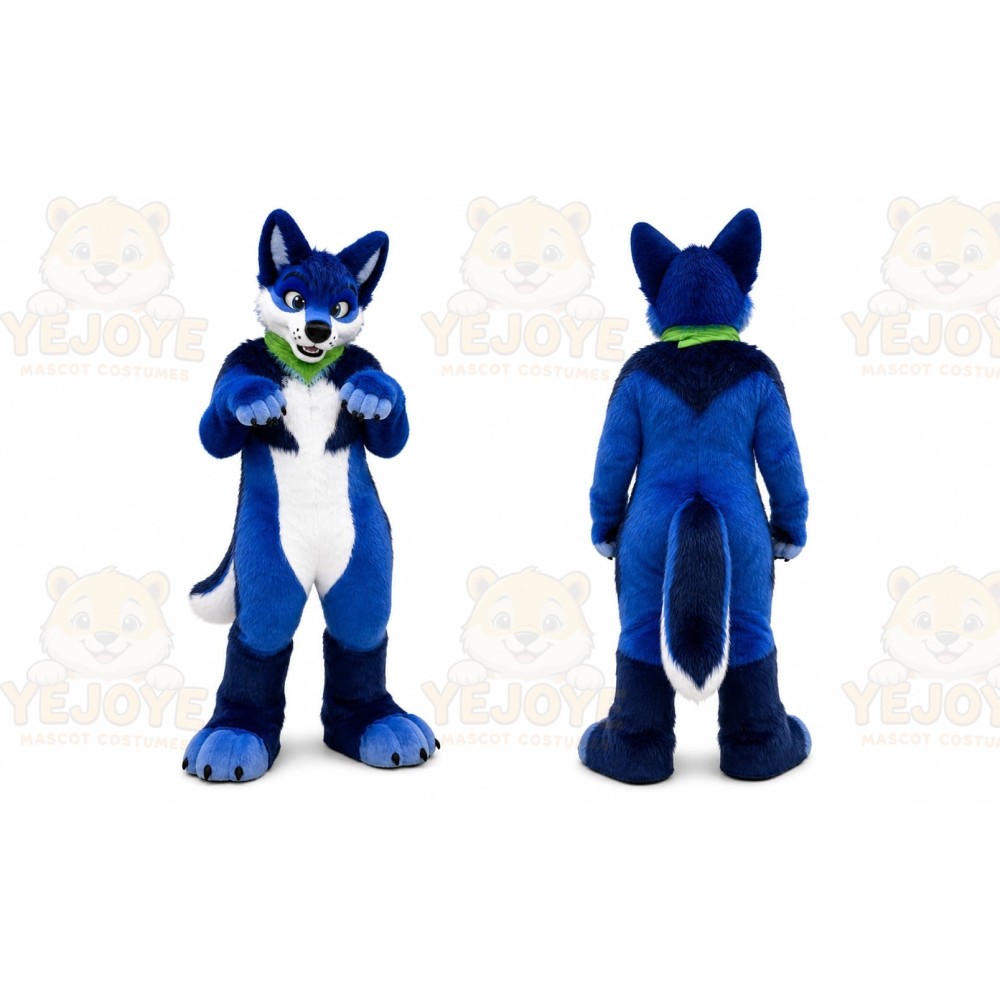Blue Fox Mascot Costume