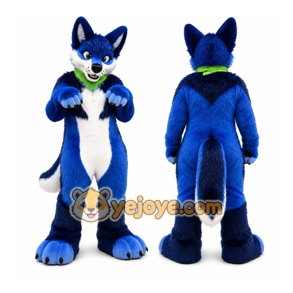 Blue Fox Mascot Costume