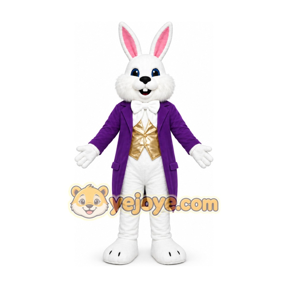 Purple Rabbit Mascot Costume Purple Rabbit Mascot Costume