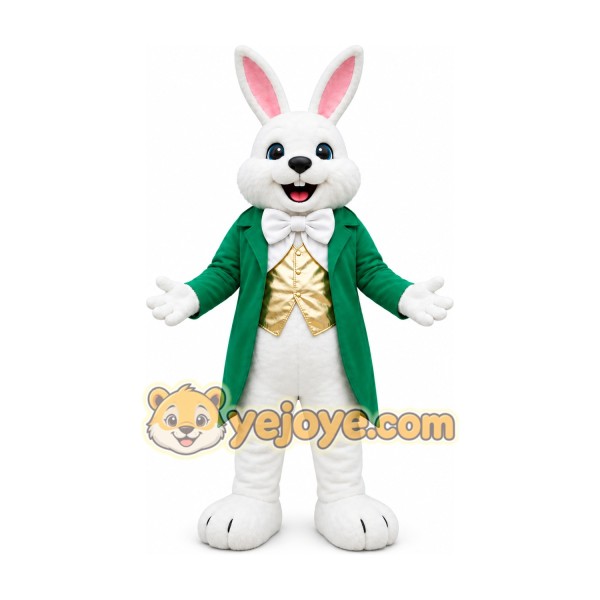 Green Rabbit Mascot Costume Green Rabbit Mascot Costume