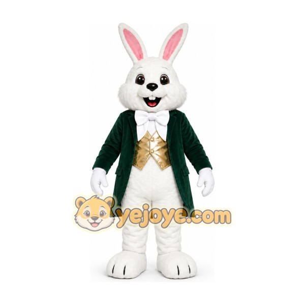 Green Rabbit Mascot Costume Green Rabbit Mascot Costume